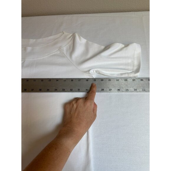 Peruvian Connection Pant Set Pima Cotton White Top is Medium Pants are Small NEW - Picture 6 of 15